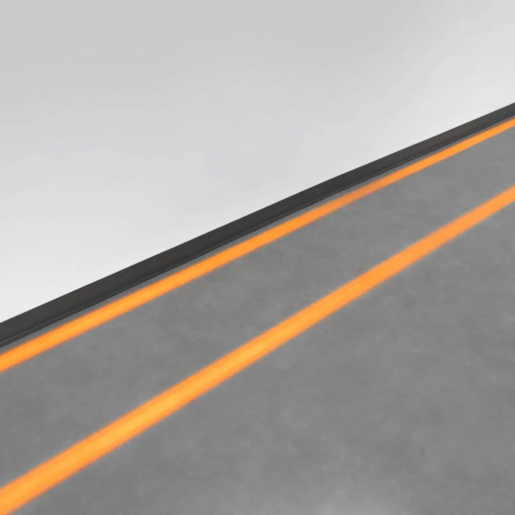VirtuaLine amber walkway projection