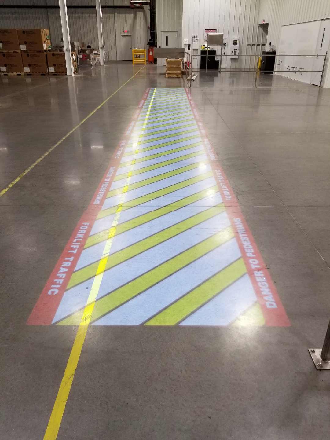 Laserglow projected crosswalk
