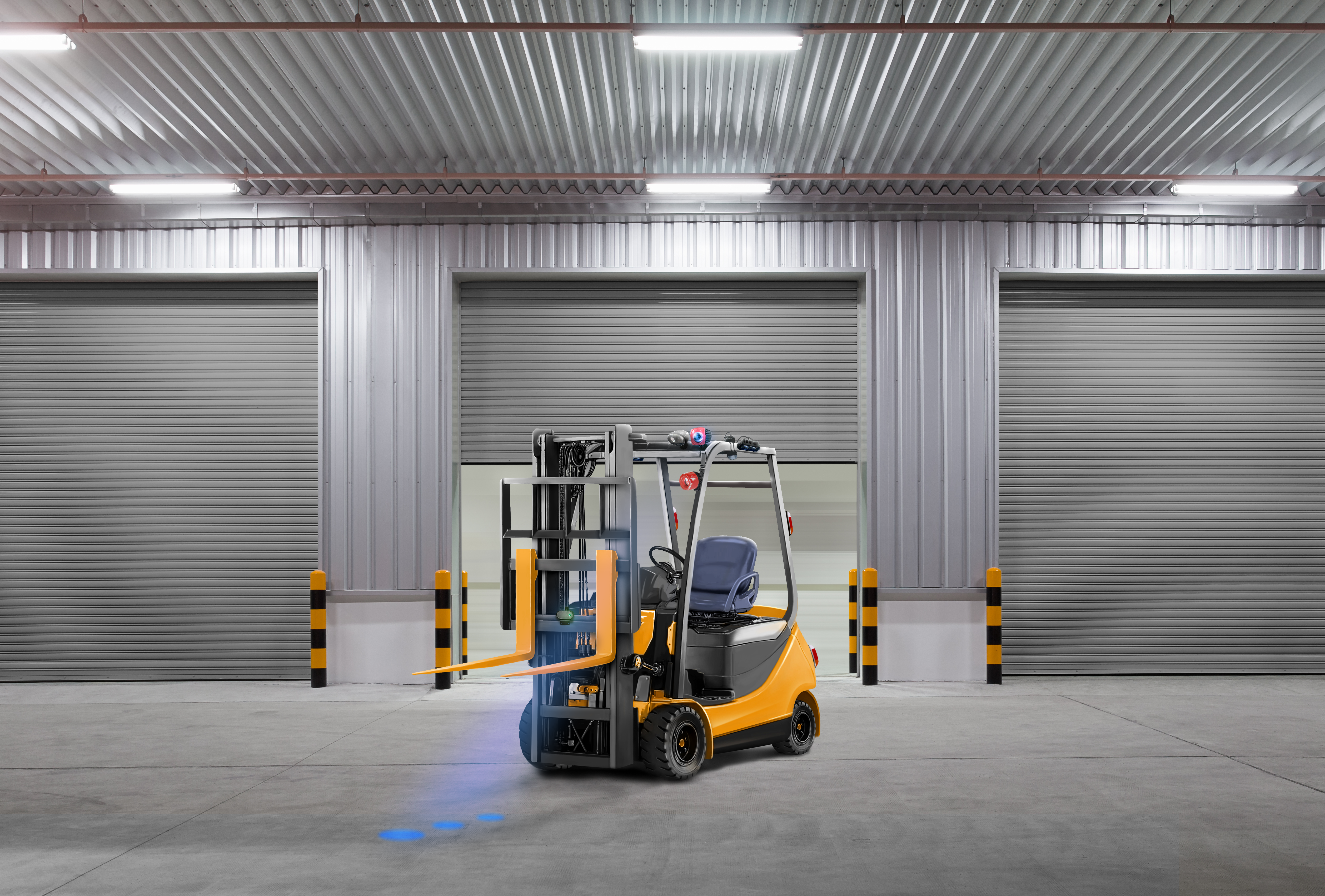 ForkCast - Forklift Moving Line of Dots