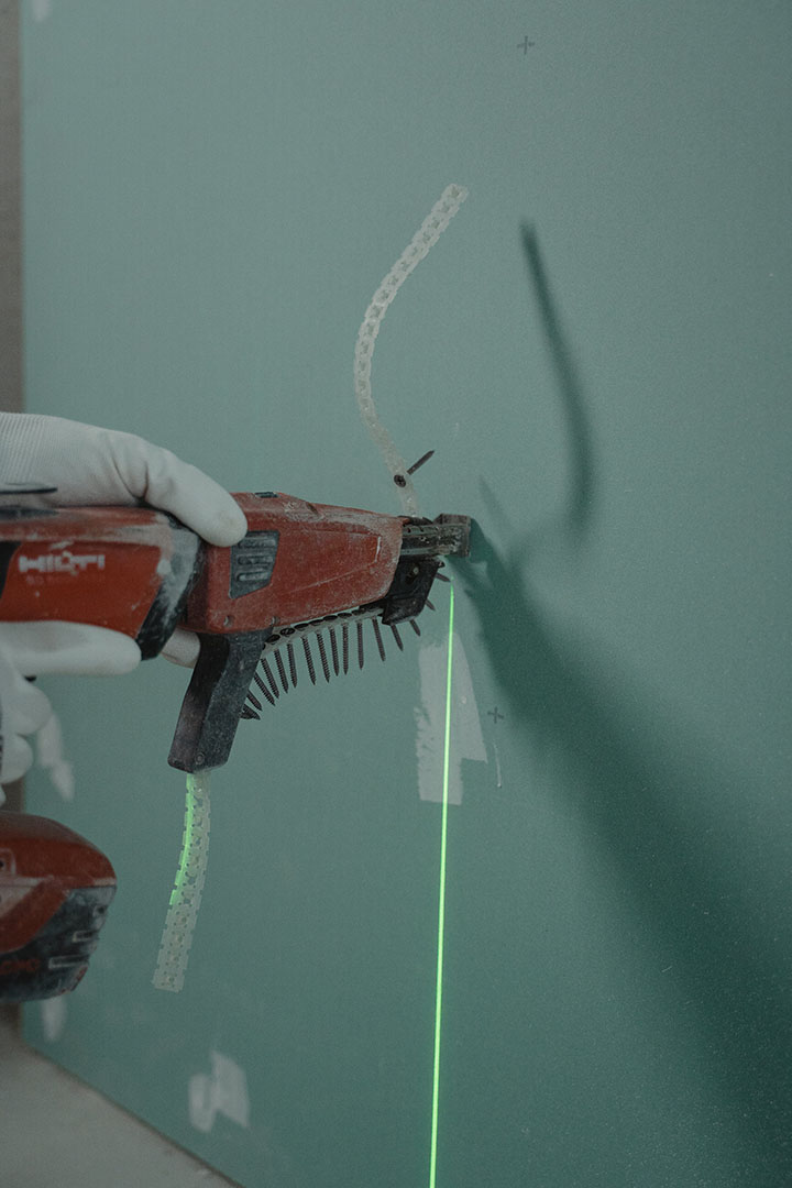 Brightline™ Alignment Laser used to measure a straight line